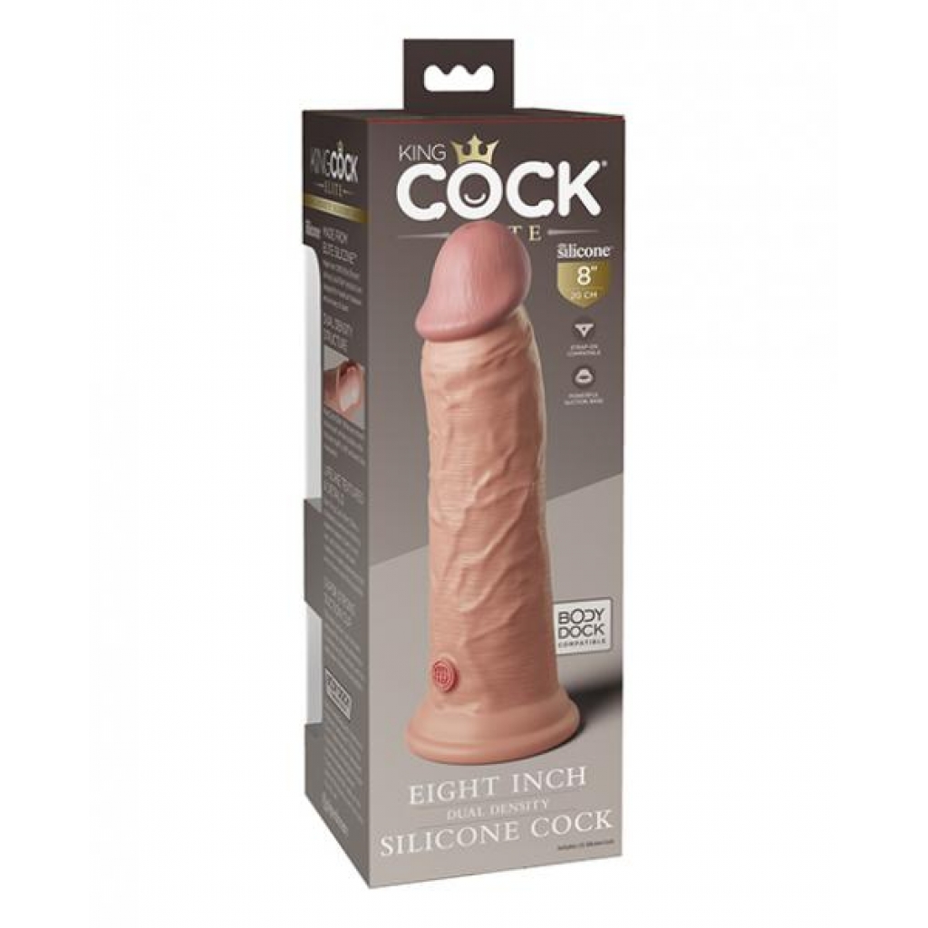 King Cock Elite 8-Inch Dual Density Dildo - Light