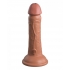 King Cock Elite 6 In Vibrating Dual Density - Tan