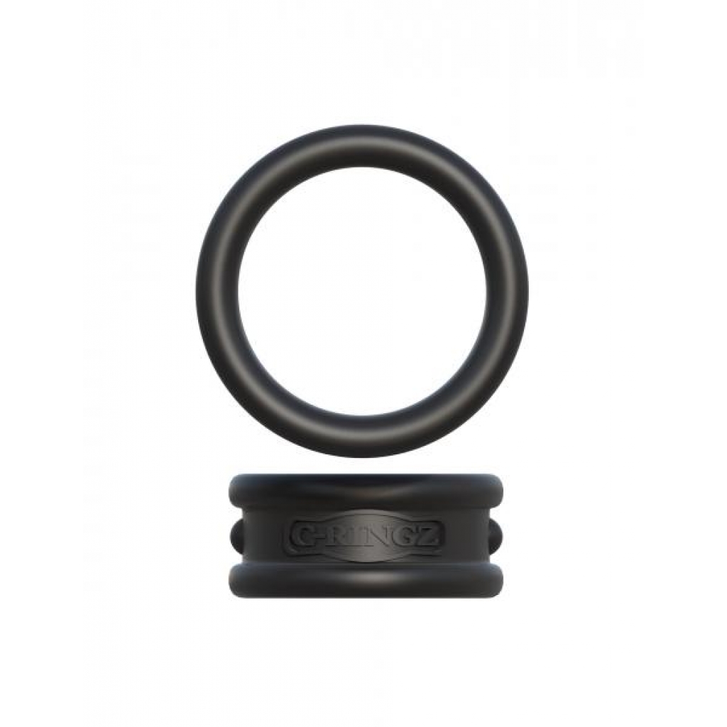 Fantasy C-Ringz Max Width Silicone Rings Black