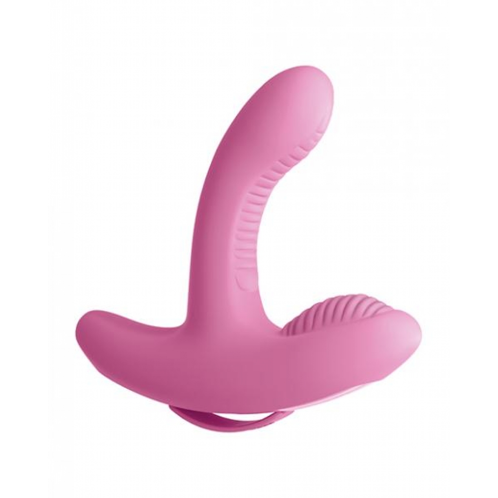 Threesome Rock N' Grind Silicone Vibrator - Pink