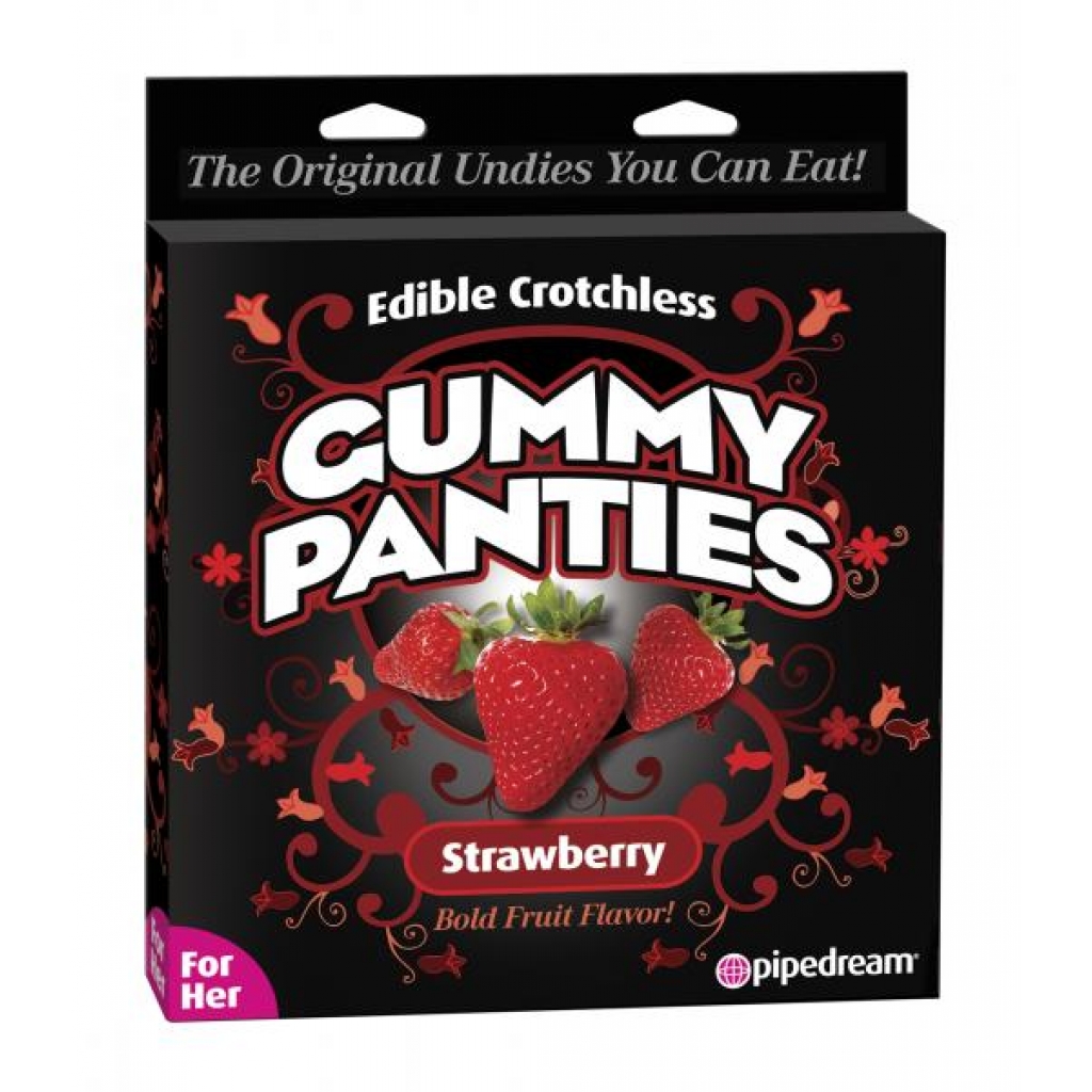 Edible Crotchless Gummy Panties - Strawberry