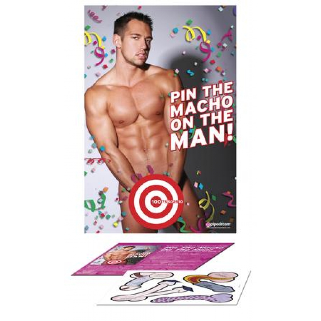 Bachelorette Party Game: Pin The Macho On The Man