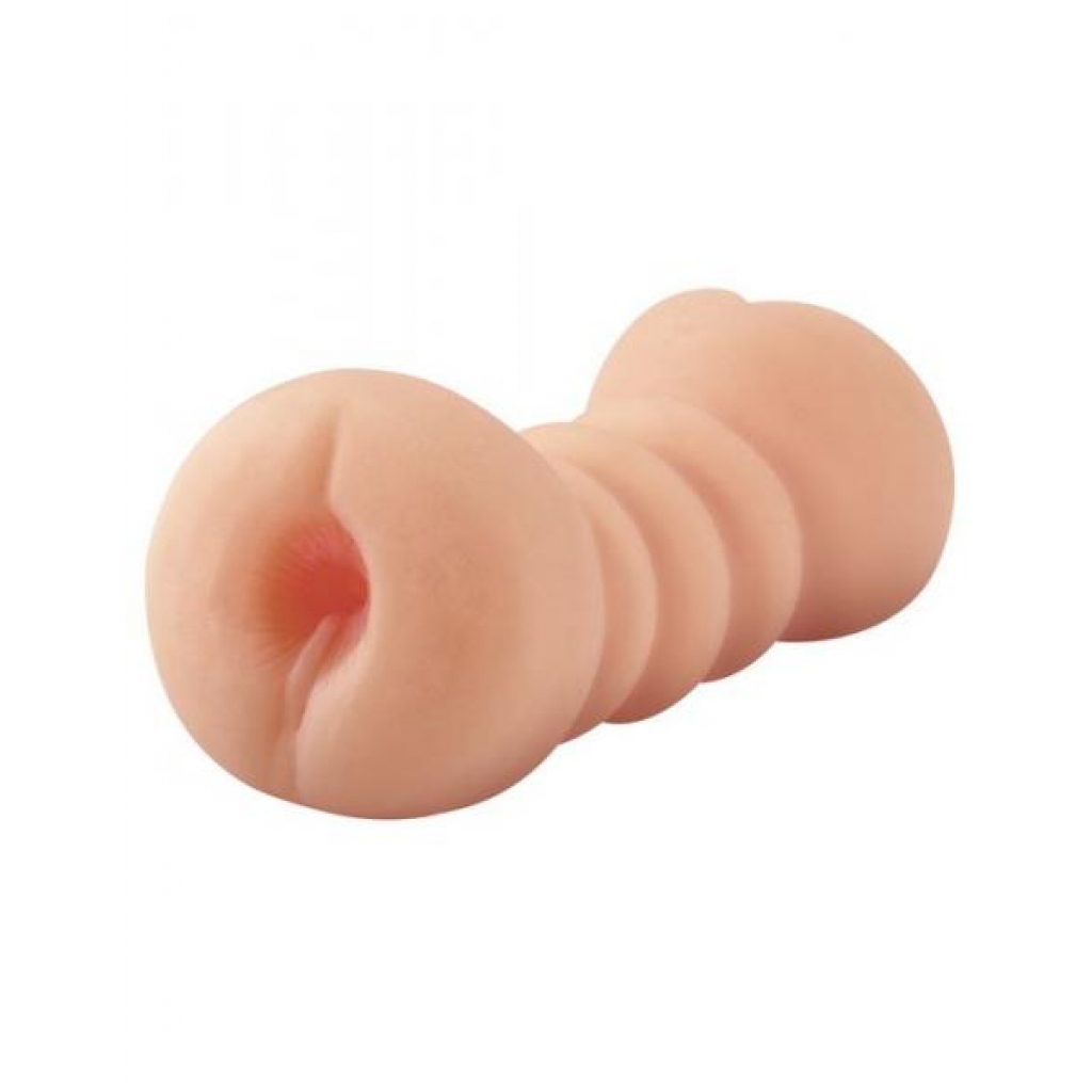 Flip Me Over Beige 2 Holes Stroker - Ultimate Dual Sensation