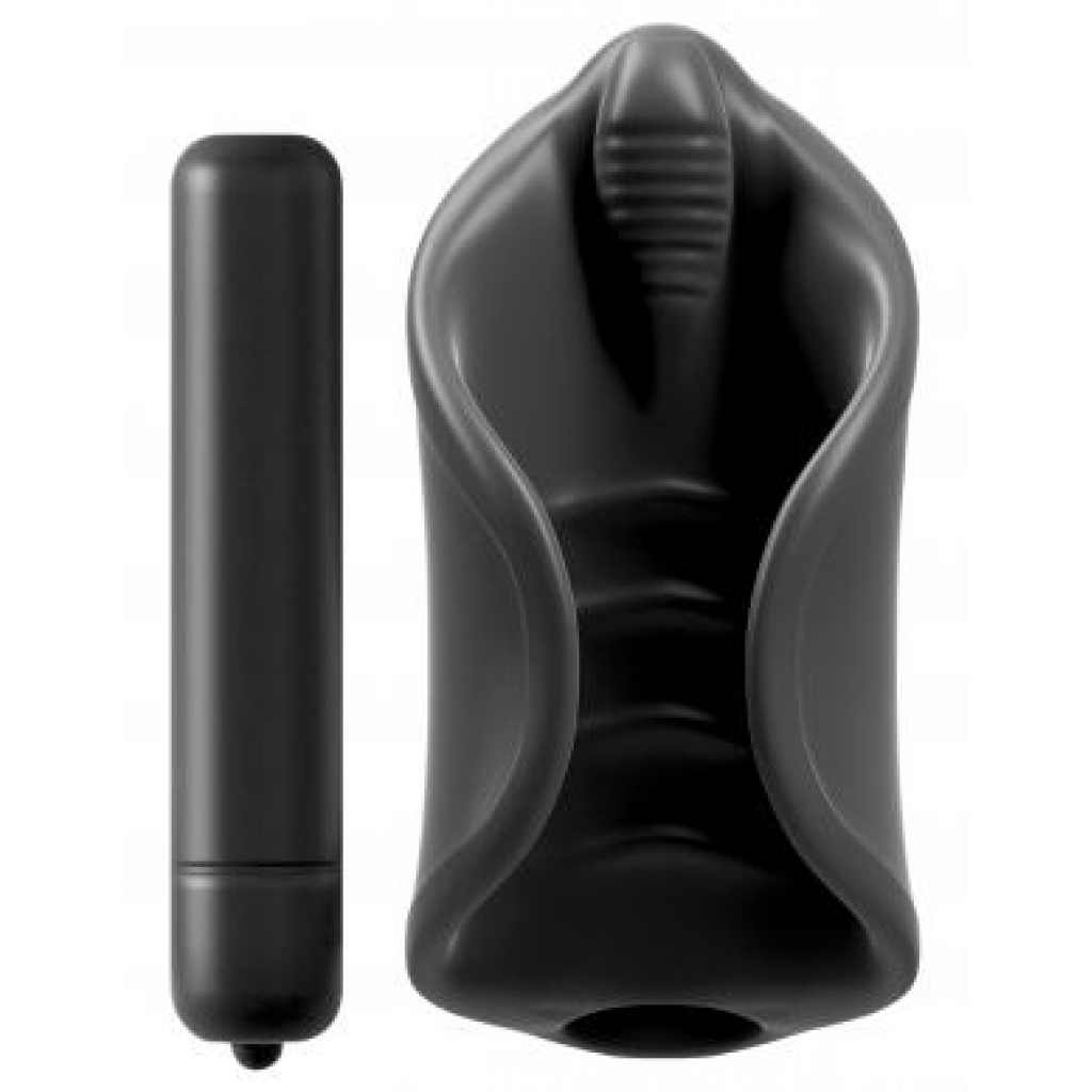 PDX Elite Vibrating Silicone Stimulator - Black