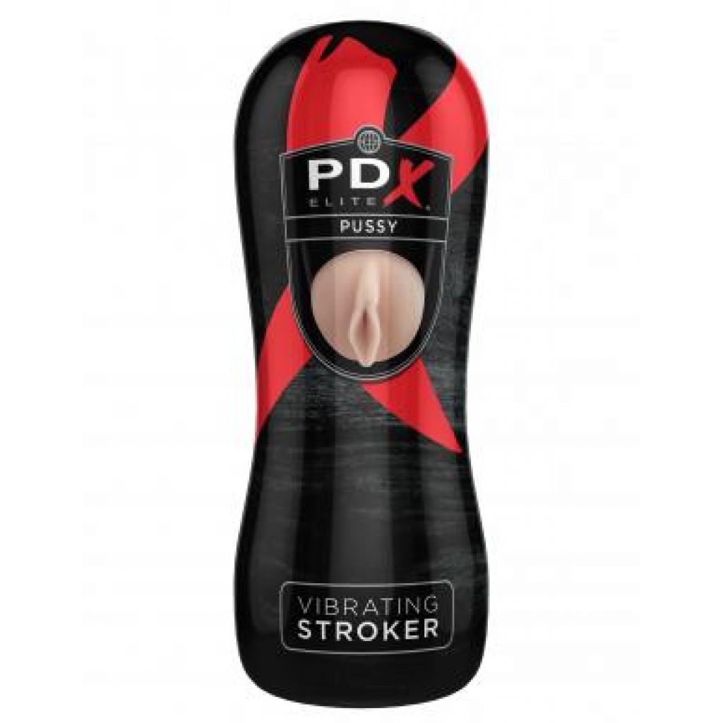 PDX Elite Vibrating Pussy Stroker Beige