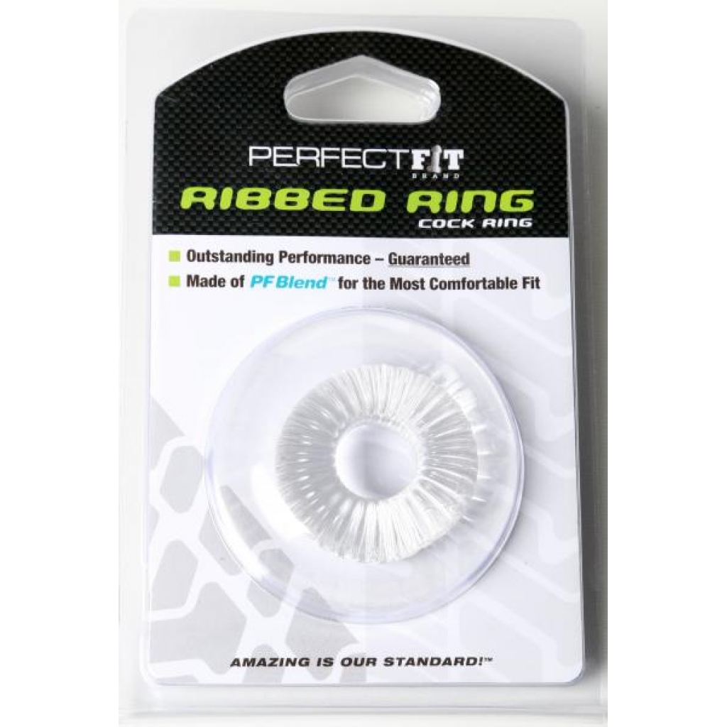 Ribbed Ring Ice Clear