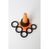 Play Zone Kit with 9 Rings and Storage Cone - Orange