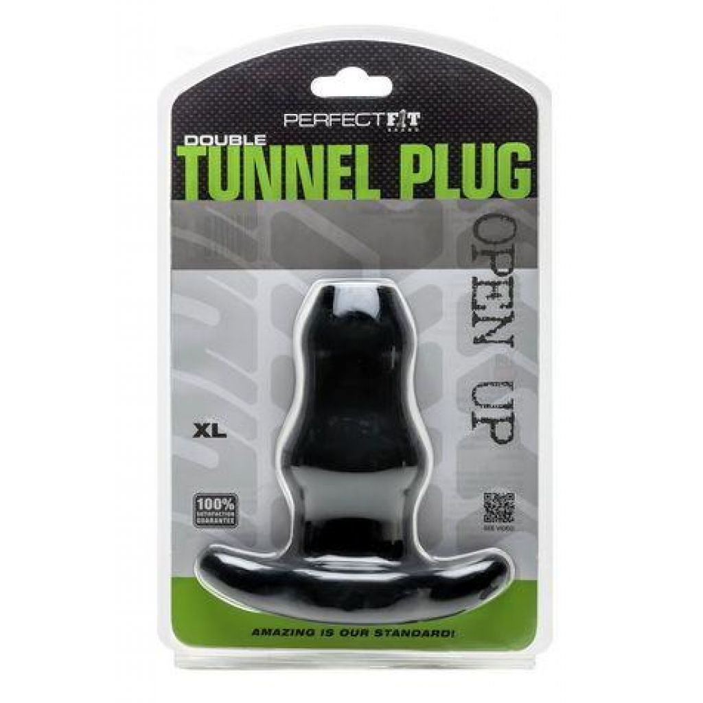 Double Tunnel Plug - X-Large - Black