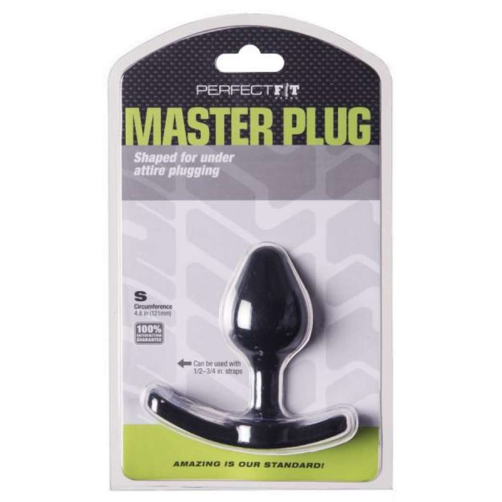 Strap-On Master Butt Plug - Small Black