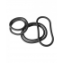 Xplay 3 Pack Silicone Slim Wrap Rings - Black