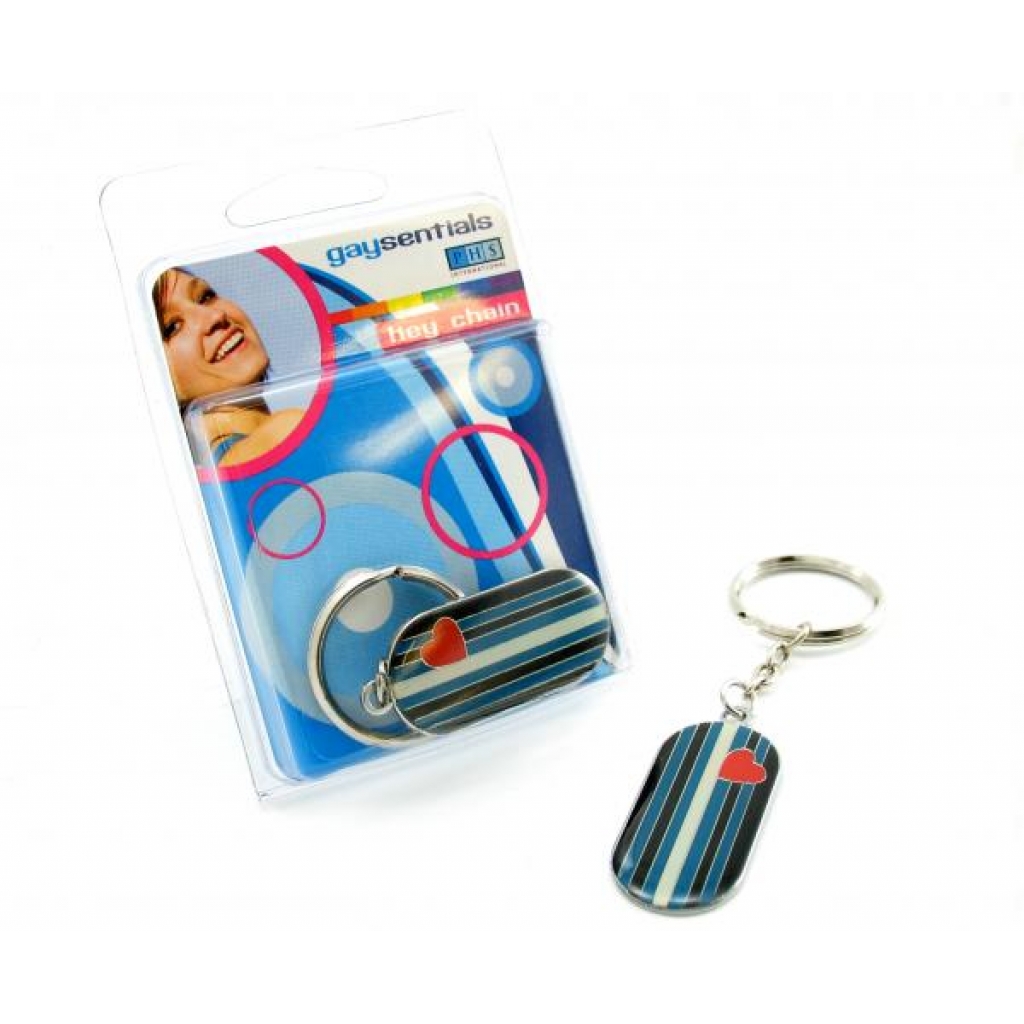 Gaysentials Leather Flag Enamel Key Chain - Multi-Color