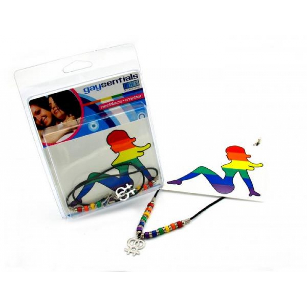 Gaysentials Necklace Sticker Combo - Female Multi-Color