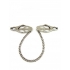 M2M Nipple Clamps with Chain - Chrome Silver