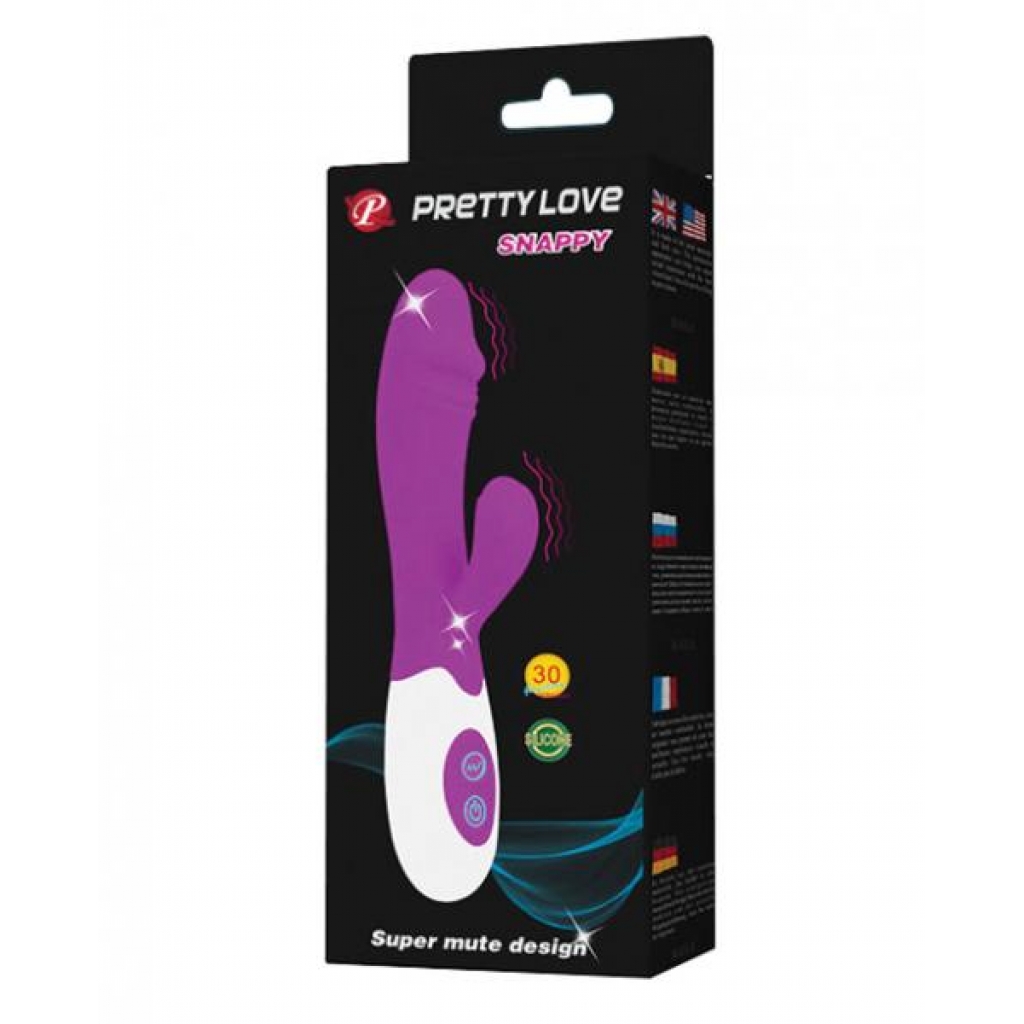 Pretty Love Snappy Rechargeable Rabbit Vibrator - Fuchsia