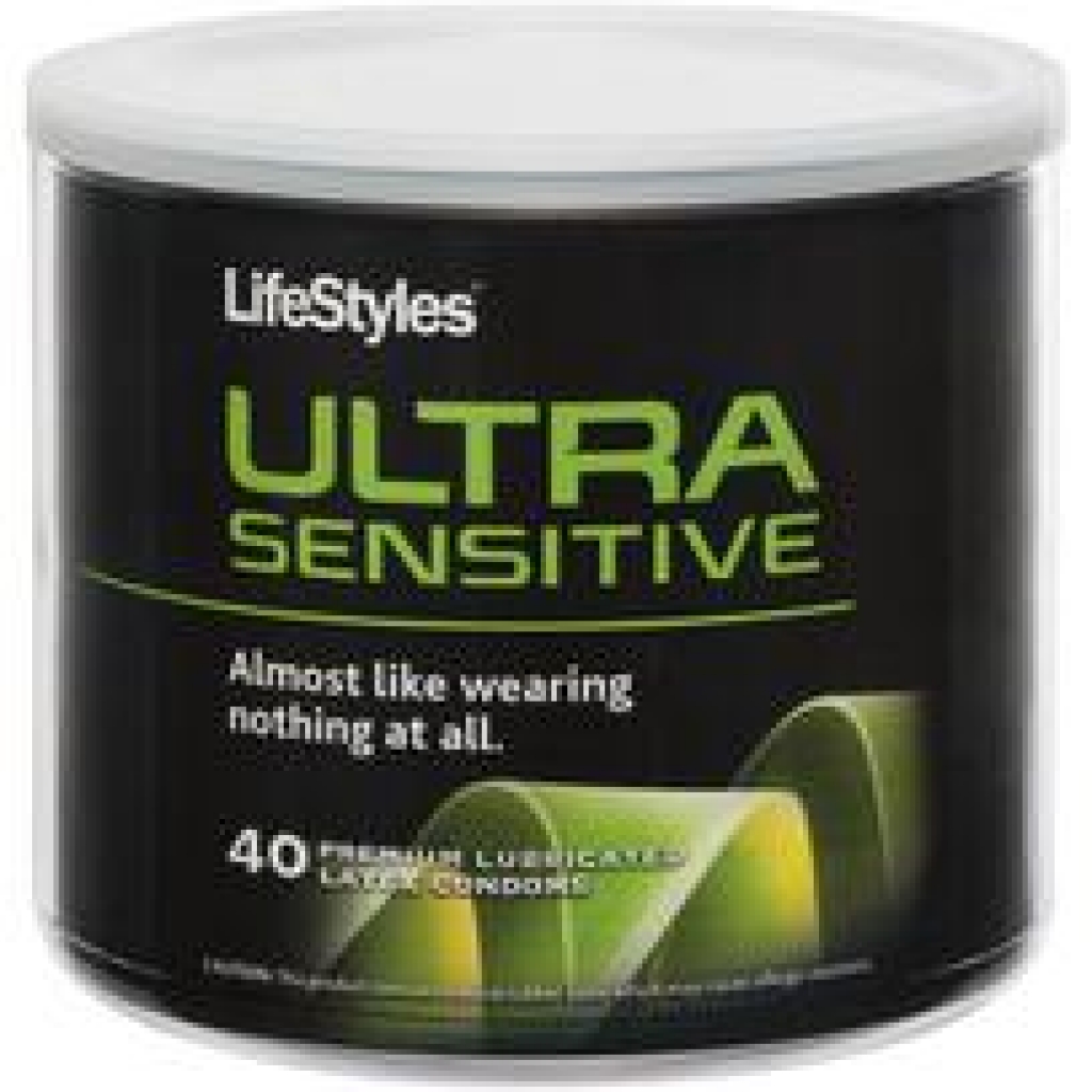 Lifestyles Ultra Sensitive Latex Condoms - 40 Pieces