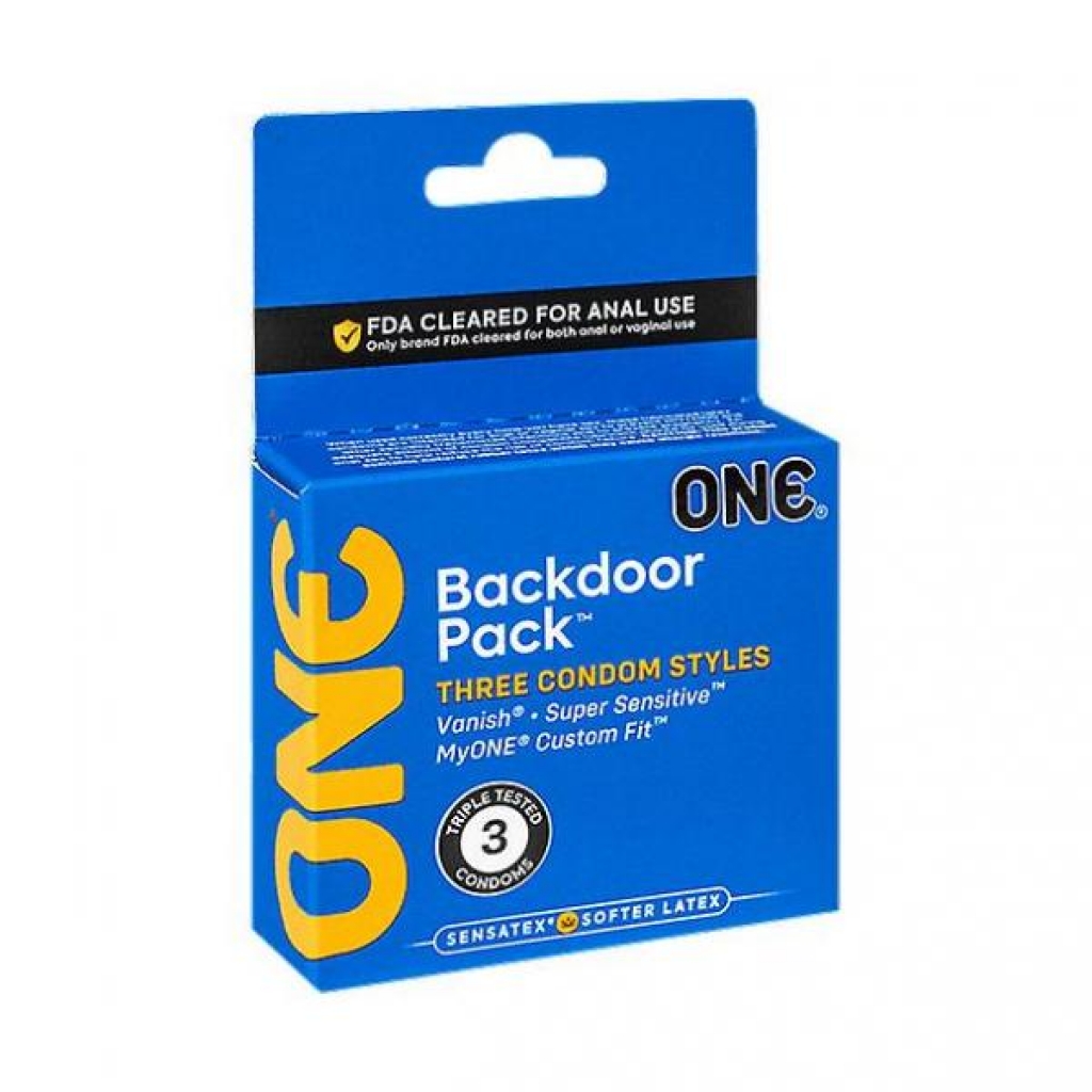 One Backdoor 3 Pack Latex Condoms