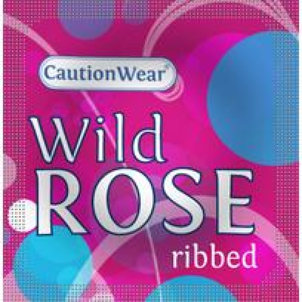 Wild Rose Ribbed Lubricated Condoms - 3 Pack