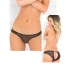 Bold Crotchless Panty Design - Black