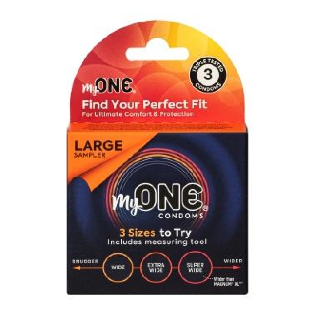 Myone Large Sampler 3 Ct - Perfect Fit Condom Kit