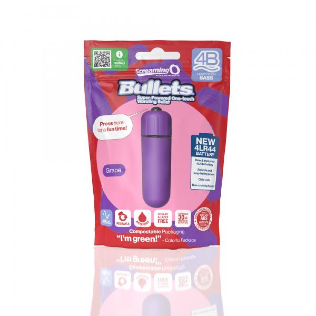 Screaming O 4b Bullet Vibrator - Grape Purple