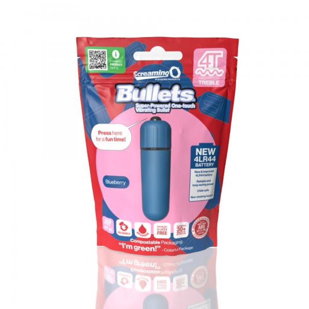 Screaming O 4T Bullet Vibrator - Blue Treble Power