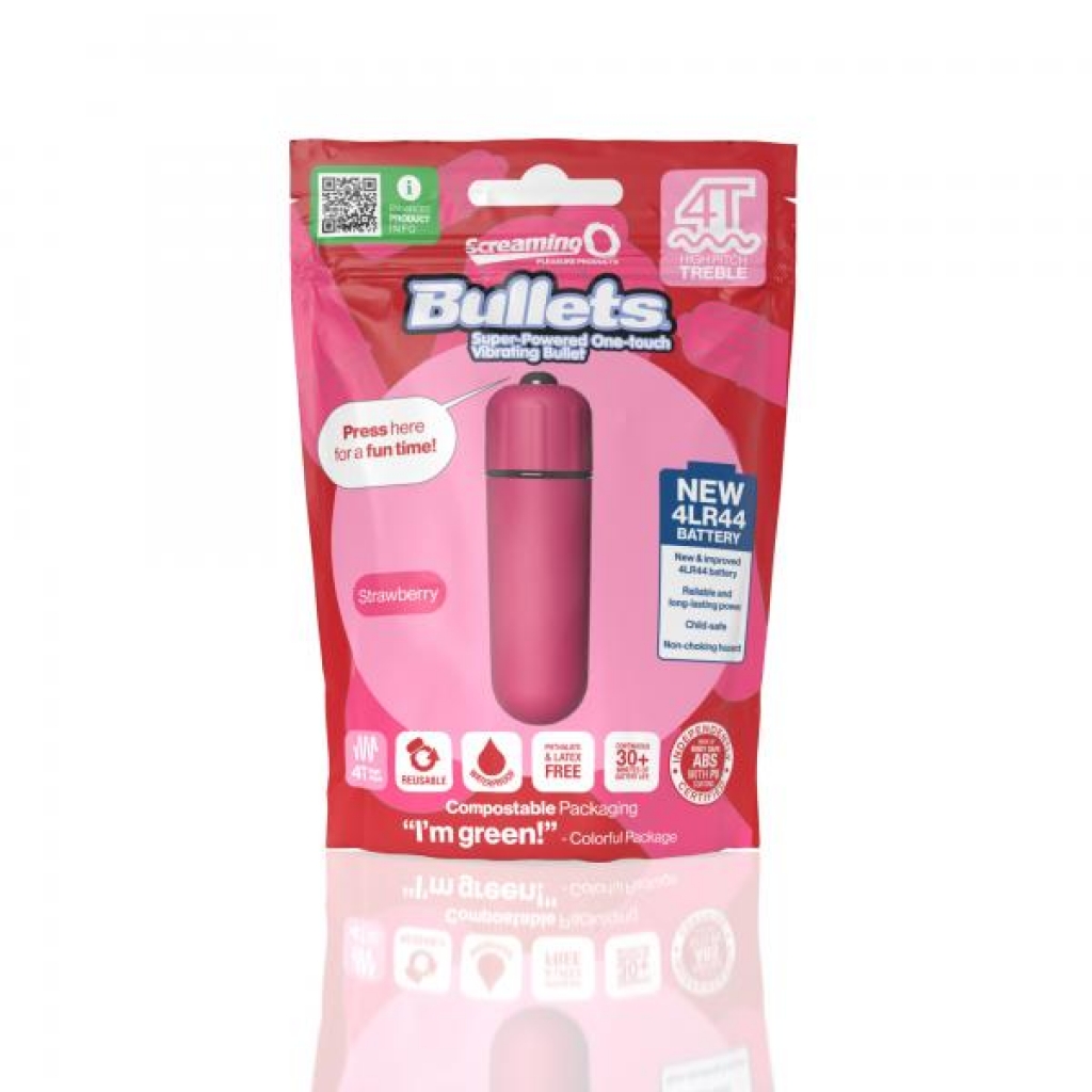 Screaming O 4T Bullet Vibrator - Strawberry Pink