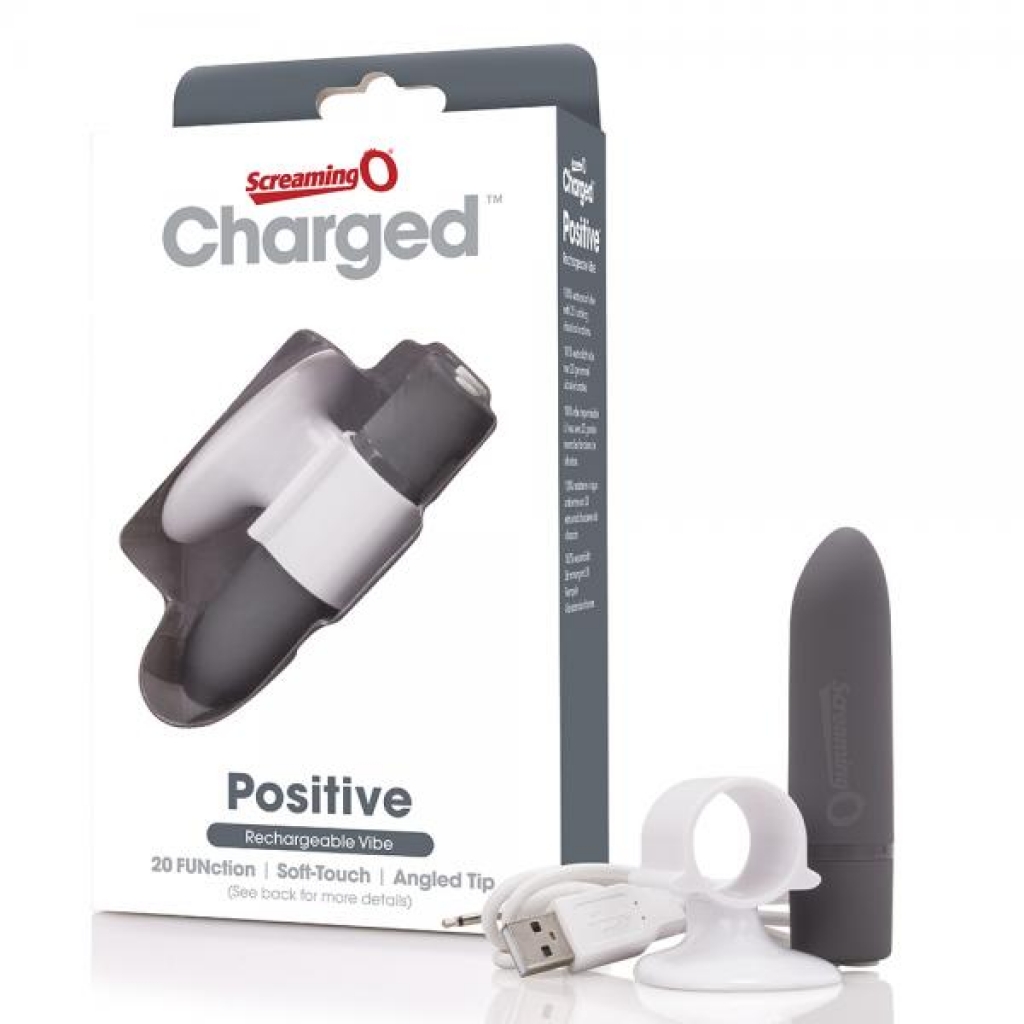 Screaming O Charged Positive Compact Vibrator - Gray Smoke