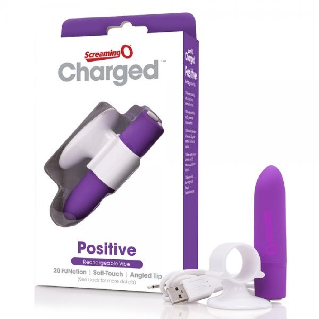 Screaming O Charged Positive Compact Vibrator - Grape Purple