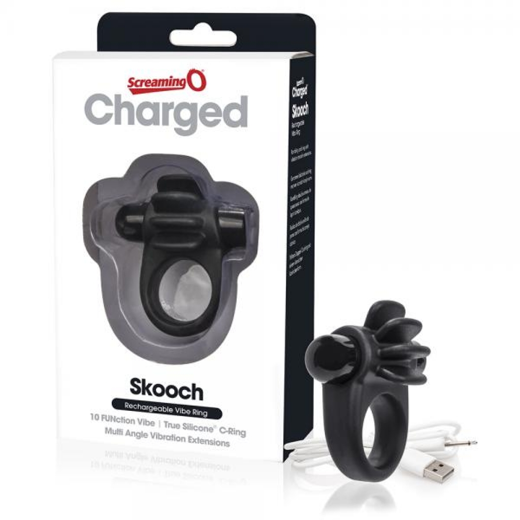 Charged Skooch Vibrating Ring - Black