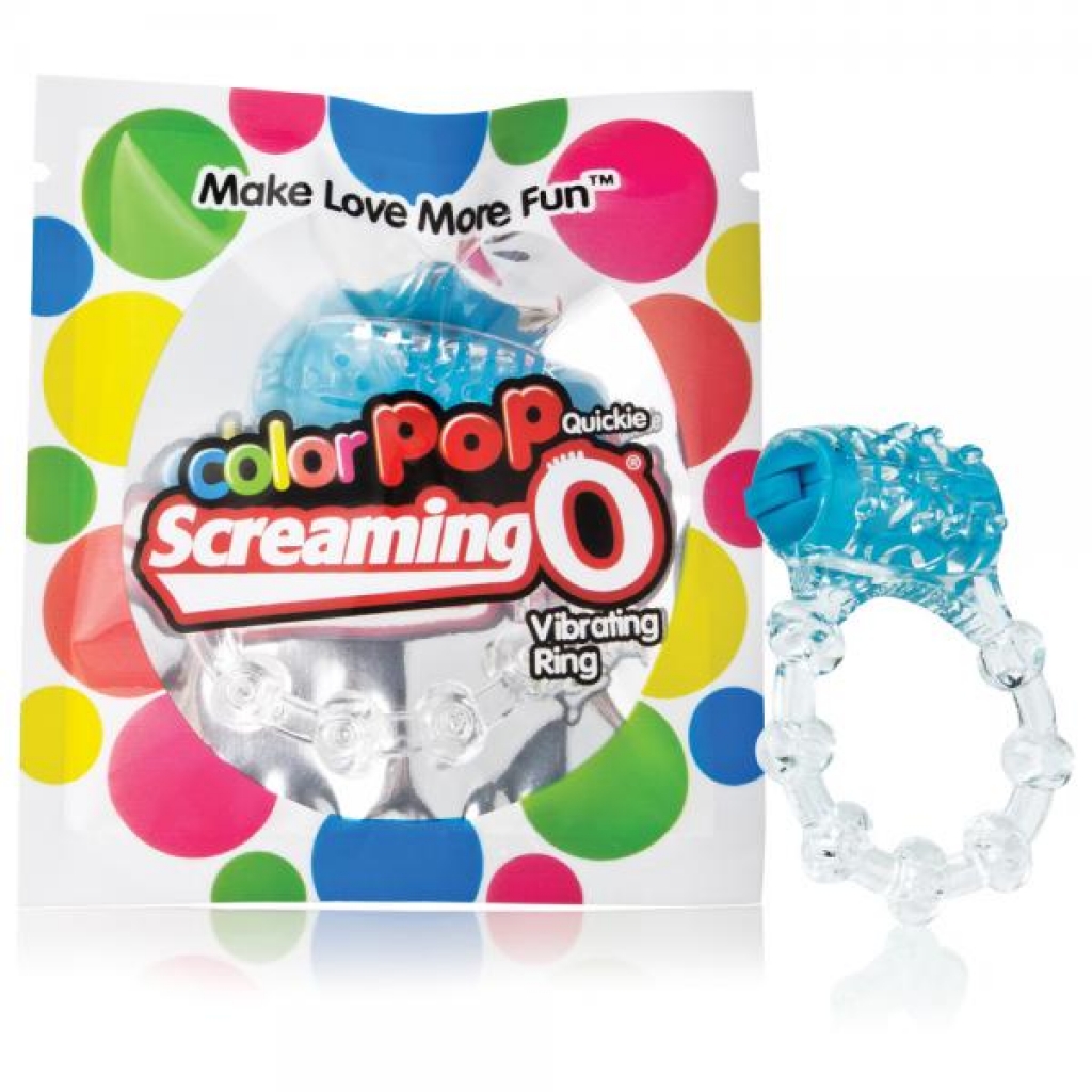 Screaming O Color Pop Quickie Vibrating Ring - Blue