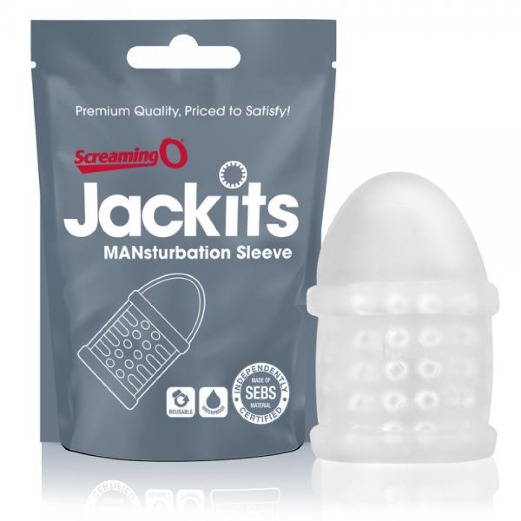 Screaming O Jackits Reusable Male Masturbation Sleeve - Clear