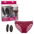 Remote Control Lace Panty Set - L/XL Burgundy Red