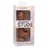 Dual Density Silicone Stud Dildo 5 Inches in Brown