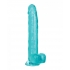 Size Queen 10-inch Realistic Dildo - Premium Blue Teal