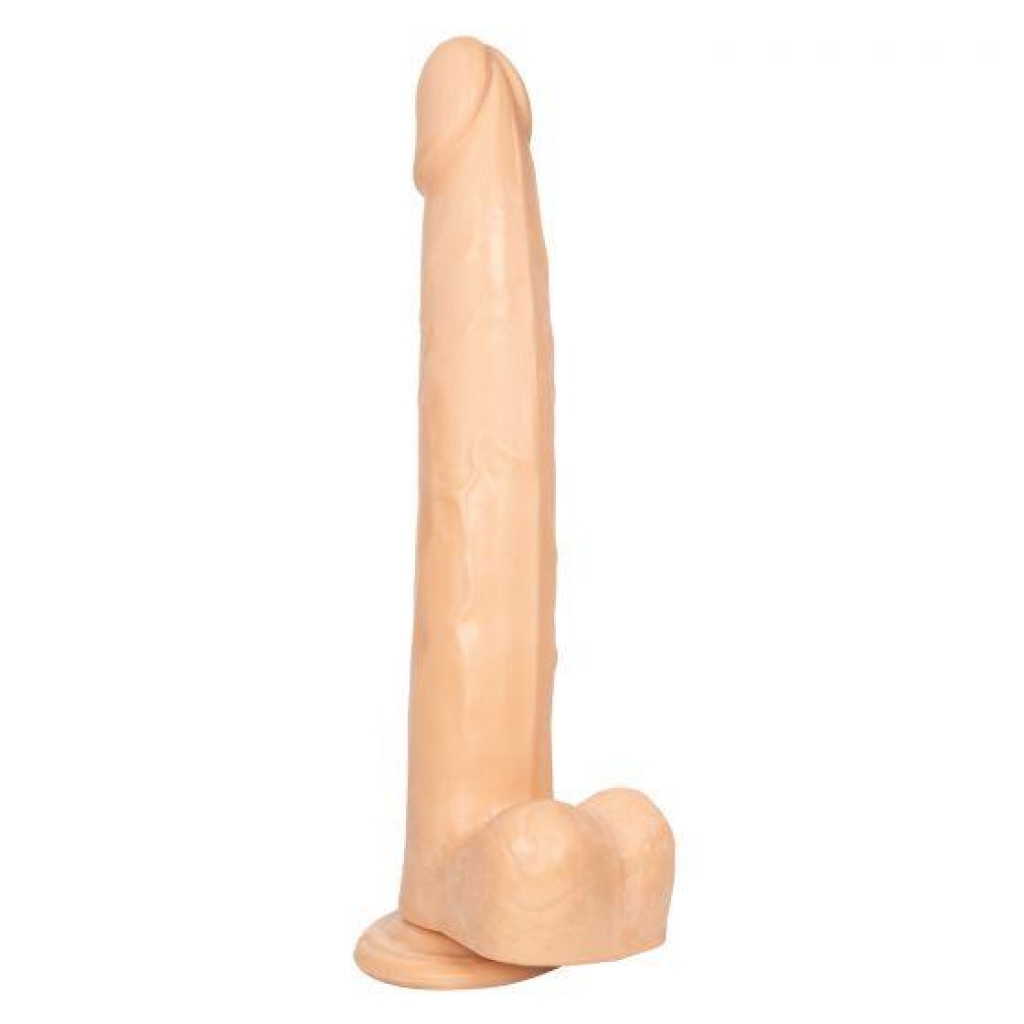 Size Queen: 12 inch Ivory Light Skin Dildo