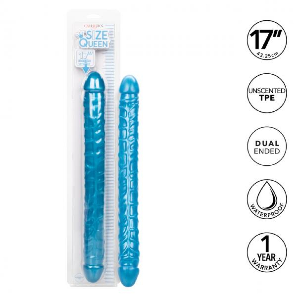 Size Queen 17 Inch Extra Long Dildo - Blue