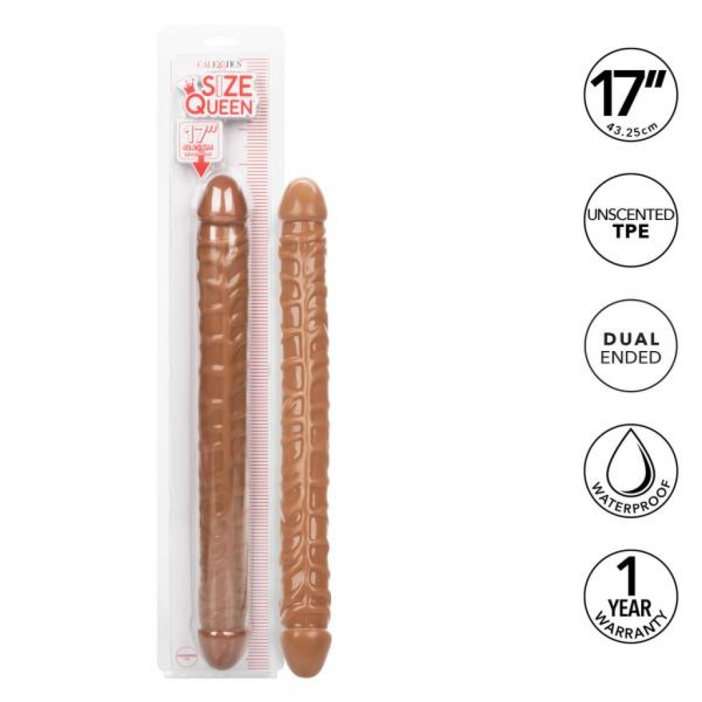 Size Queen 17-Inch Dildo - Brown