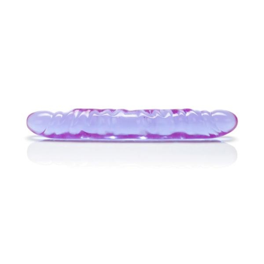 Reflective Gel Veined Double Dong - 12 inches Purple