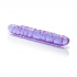 Reflective Gel Veined Double Dong - 12 inches Purple