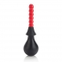 Ribbed Anal Douche - Black Red