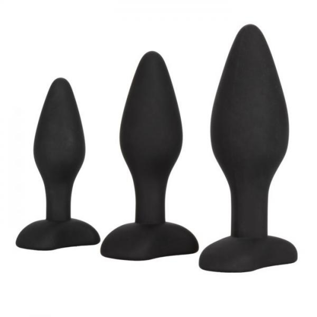 Silicone Anal Exerciser Kit - Black