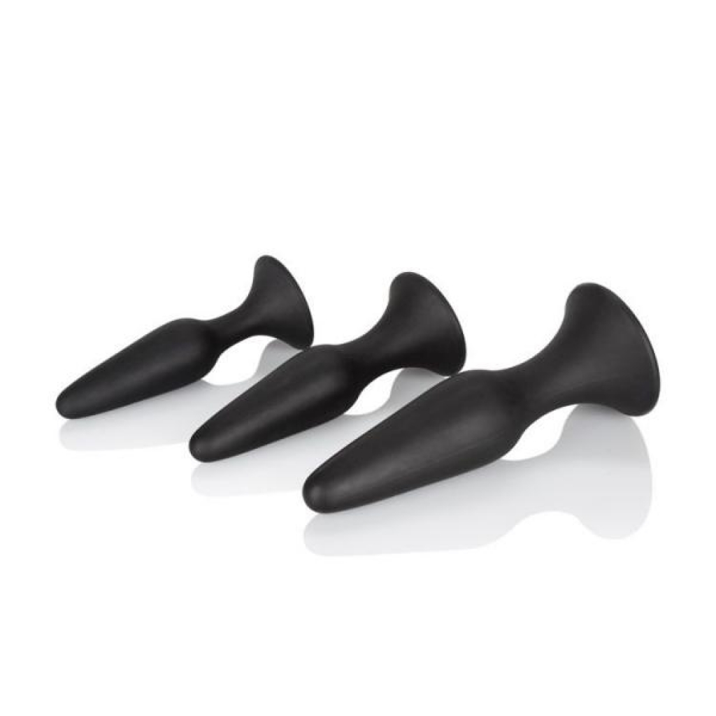 Silicone Anal Trainer Kit - Black (3 Piece Set)