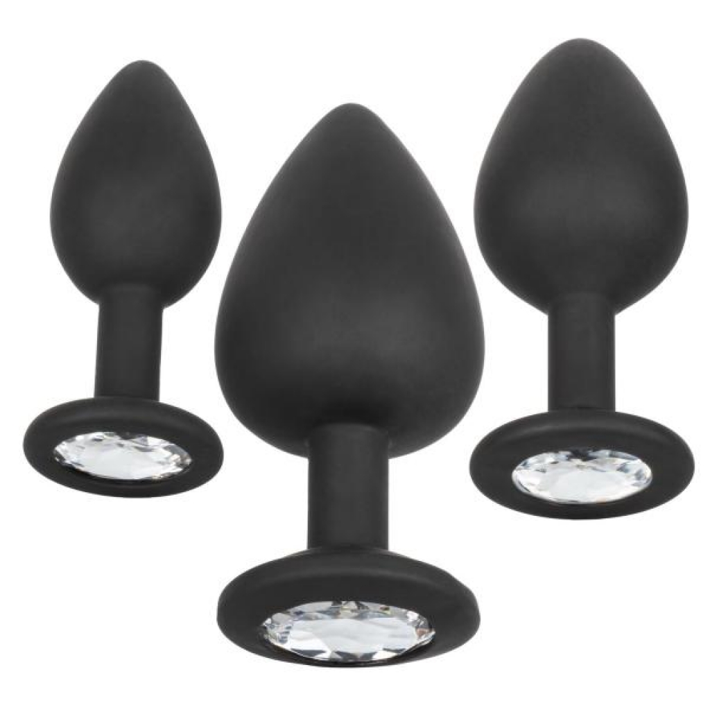 Silicone Gem Anal Kit - Elegant Black Exploration