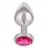 Jewel Large Rose Anal Plug - Silver