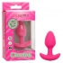 Cheeky Vibrating Glow-in-the-Dark Butt Plug - Pink