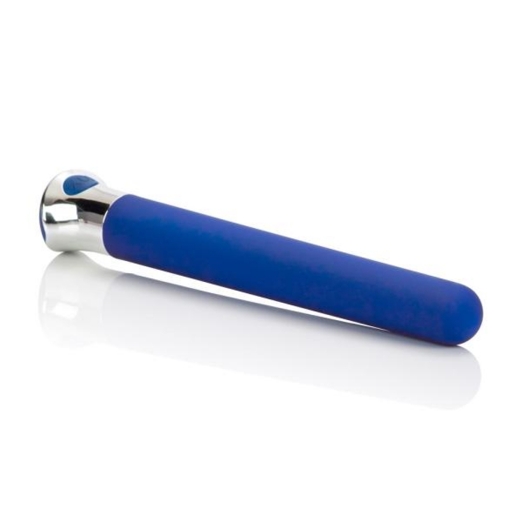 Risque 10 Function Sleek Slim Vibrator - Blue