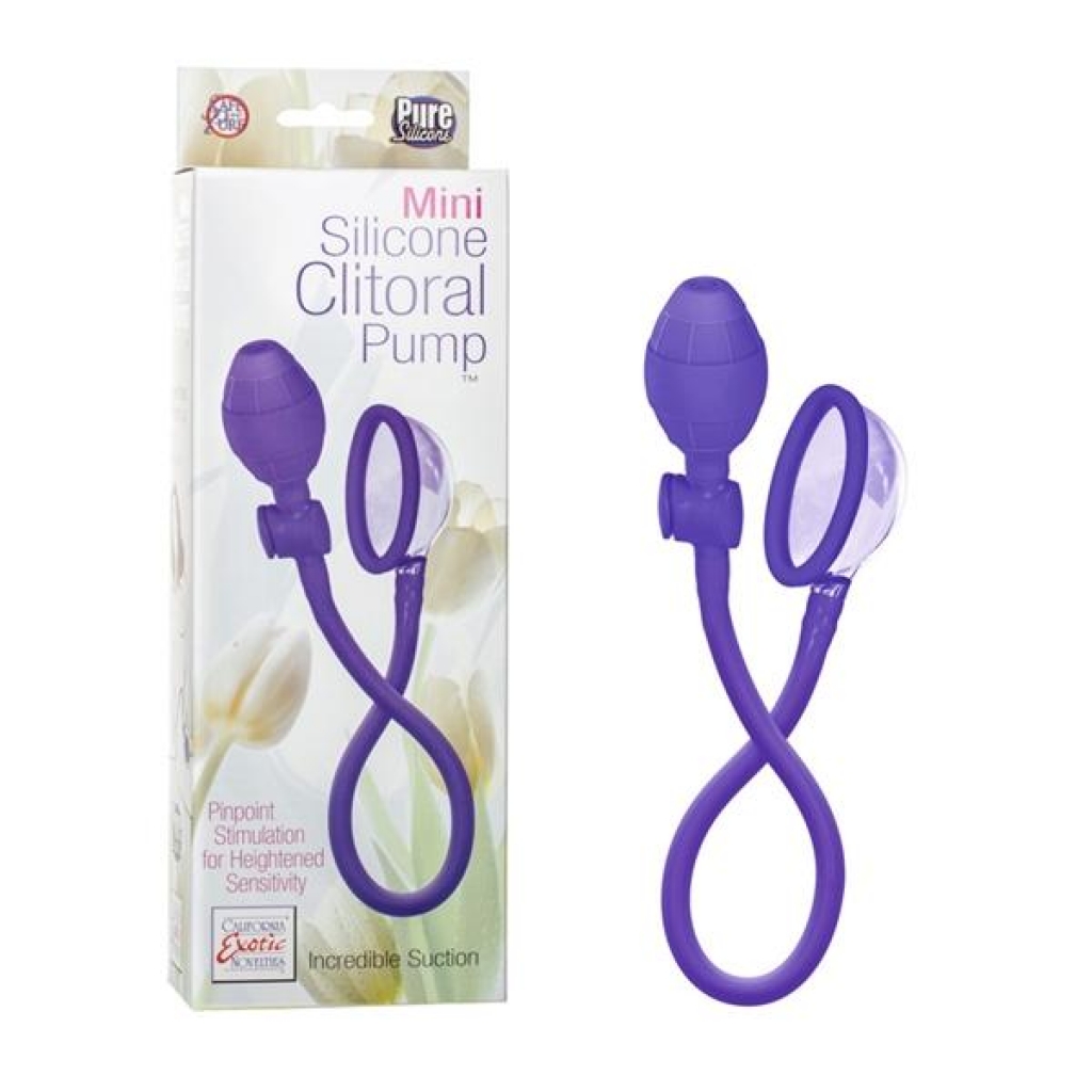 Mini Silicone Clitoral Pump - Purple