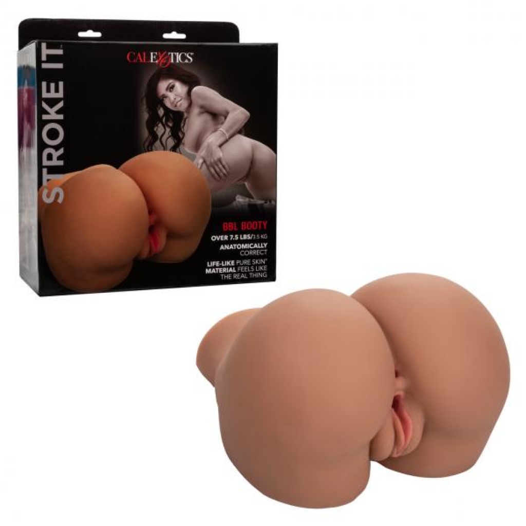 Stroke It BBL Booty in Brown from California Exotic Novelties