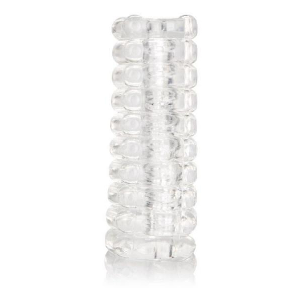 Ribbed Reversible Masturbation Stroker - Clear