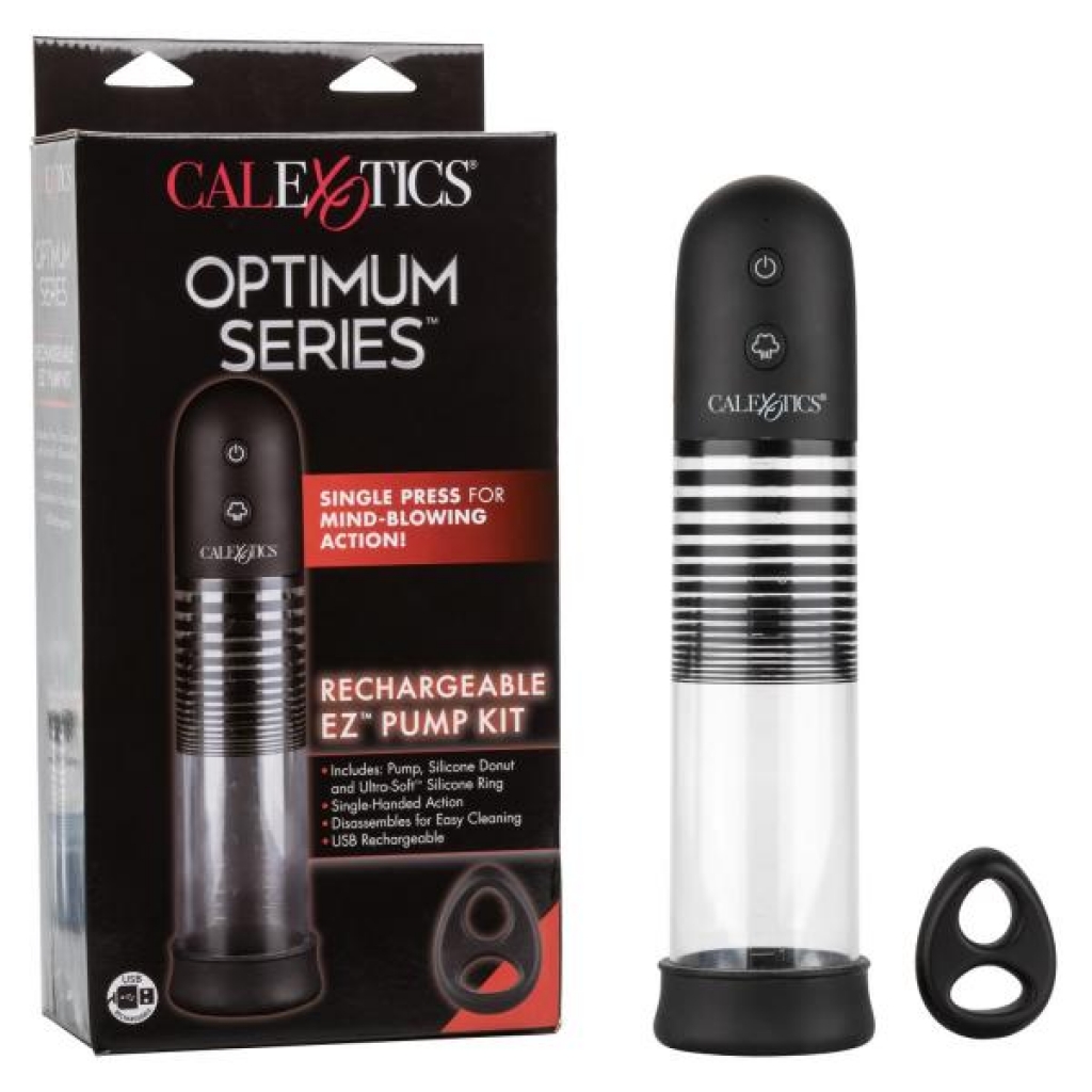 Optimum Rechargeable EZ Penis Pump Kit - Clear